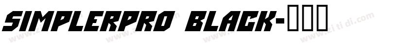 SimplerPro Black字体转换